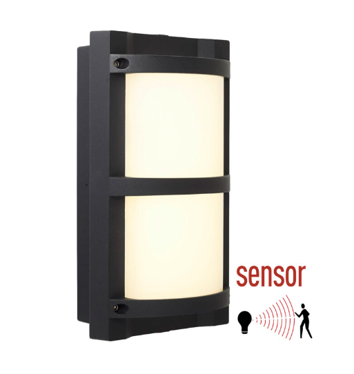 Gevellamp rechthoek met sensor – Tuinverlichting Meesters