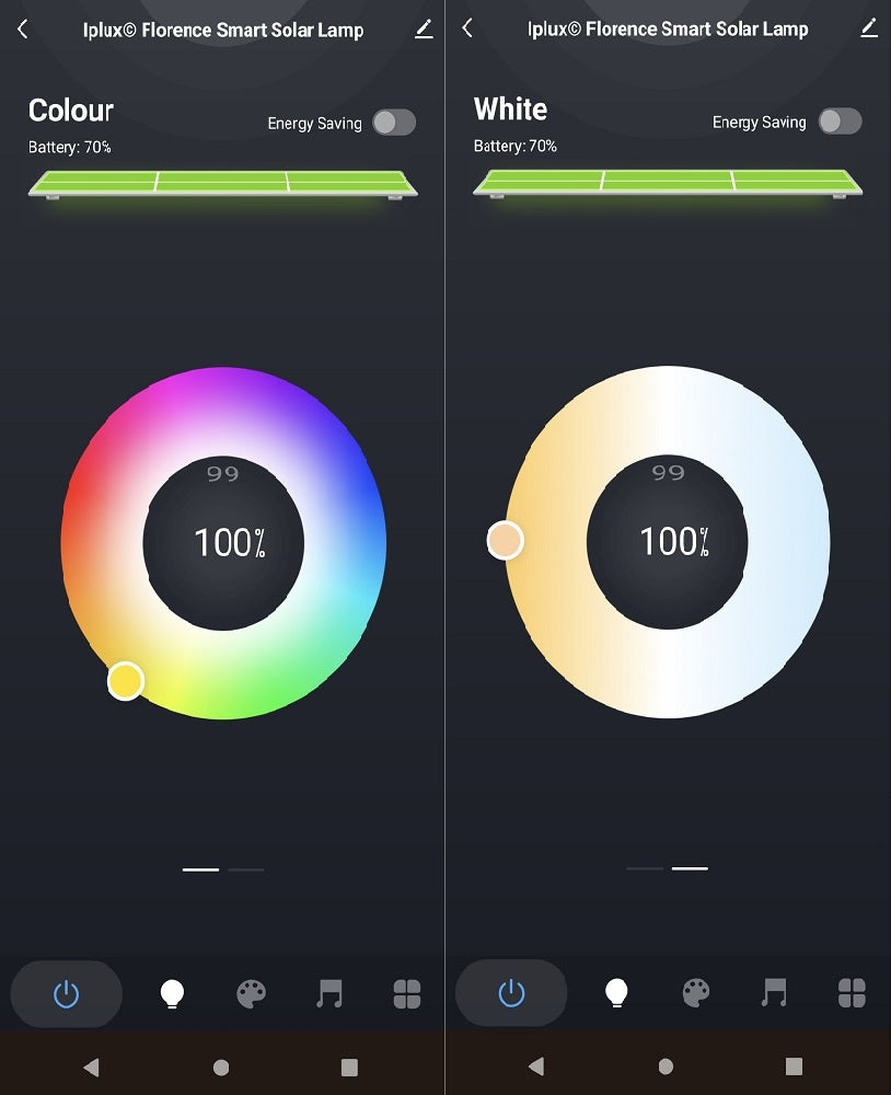 Kleurenpallet App Smart Solar Iplux